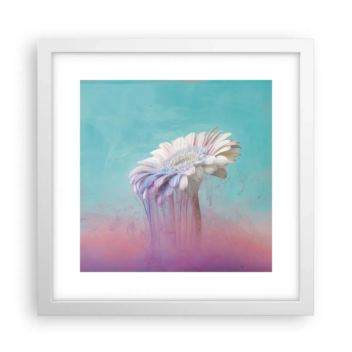 Poster in cornice bianca - L'aldilà dei fiori - 30x30 cm