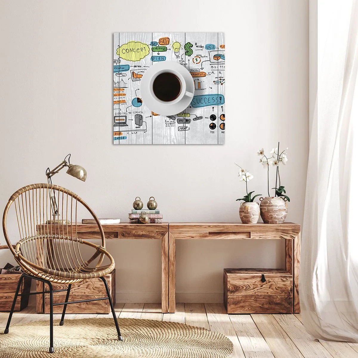 Quadro su tela - Stampe su Tela - Un momento di pausa - 50x50 cm