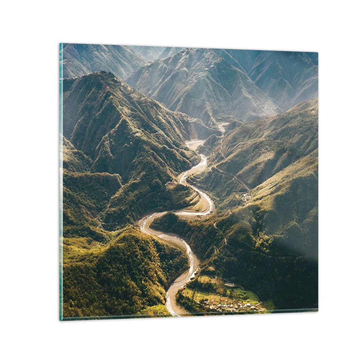 Quadro su vetro - Direttamente dal cuore dei monti - 50x50 cm