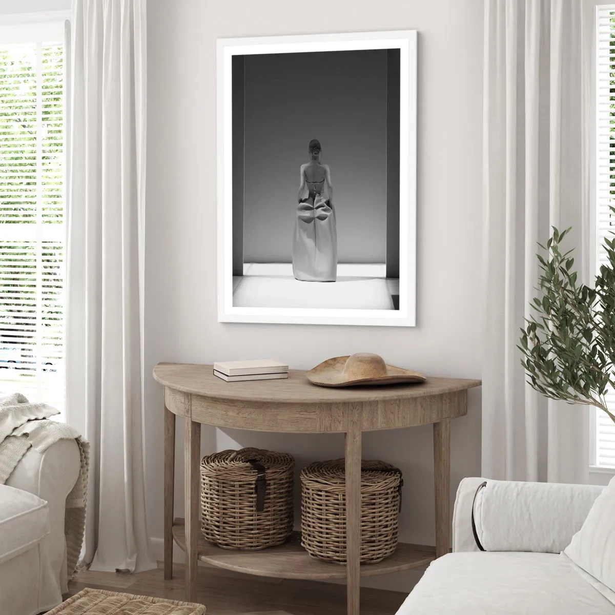 Poster in cornice bianca - Semplicità raffinata - 50x70 cm