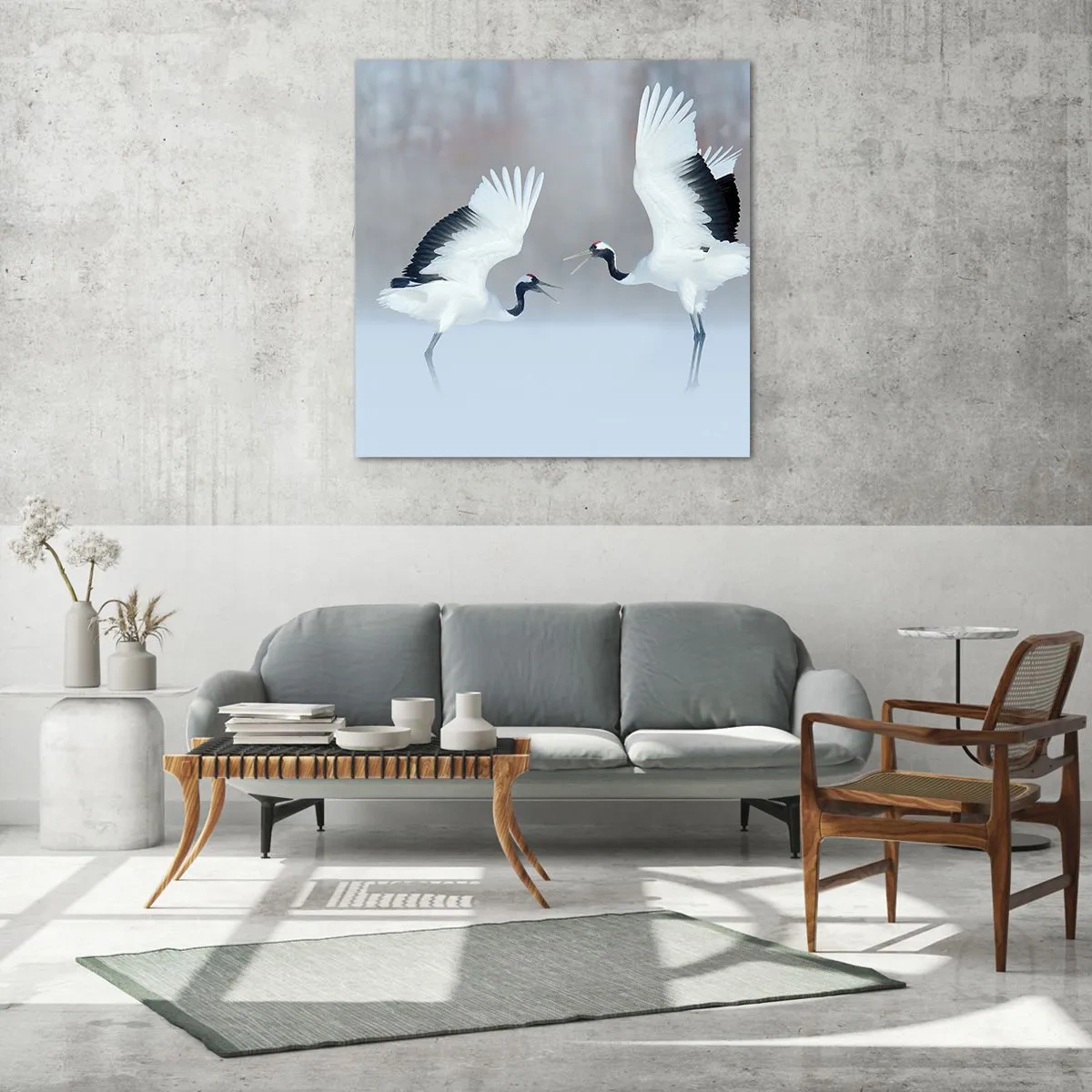 Quadro su vetro - Danza nella nebbia - 60x60 cm