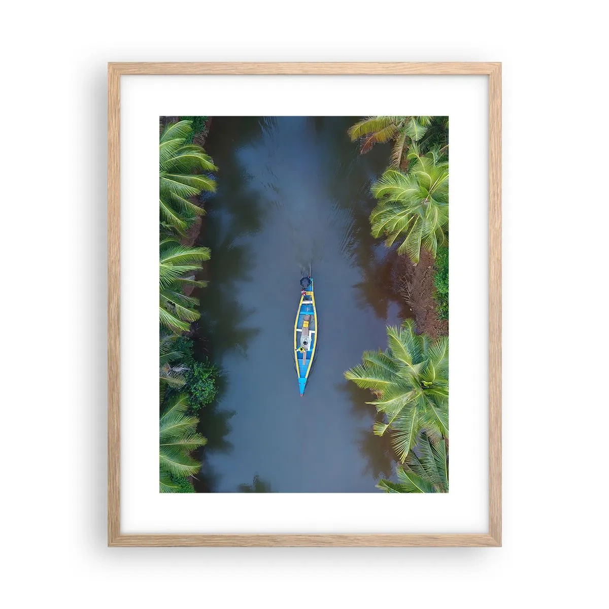 Poster in cornice rovere chiaro - Sul percorso tropicale - 40x50 cm