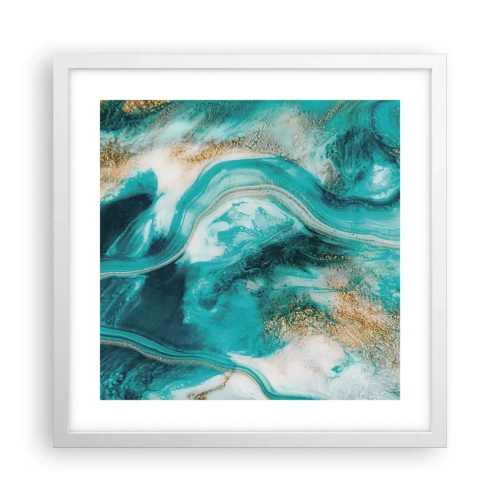 Poster in cornice bianca - Il fiume d'oro - 40x40 cm
