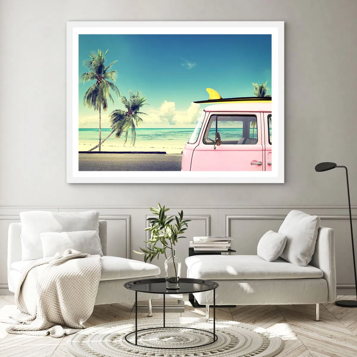 Poster in cornice bianca - Tempo di vacanze - 40x30 cm