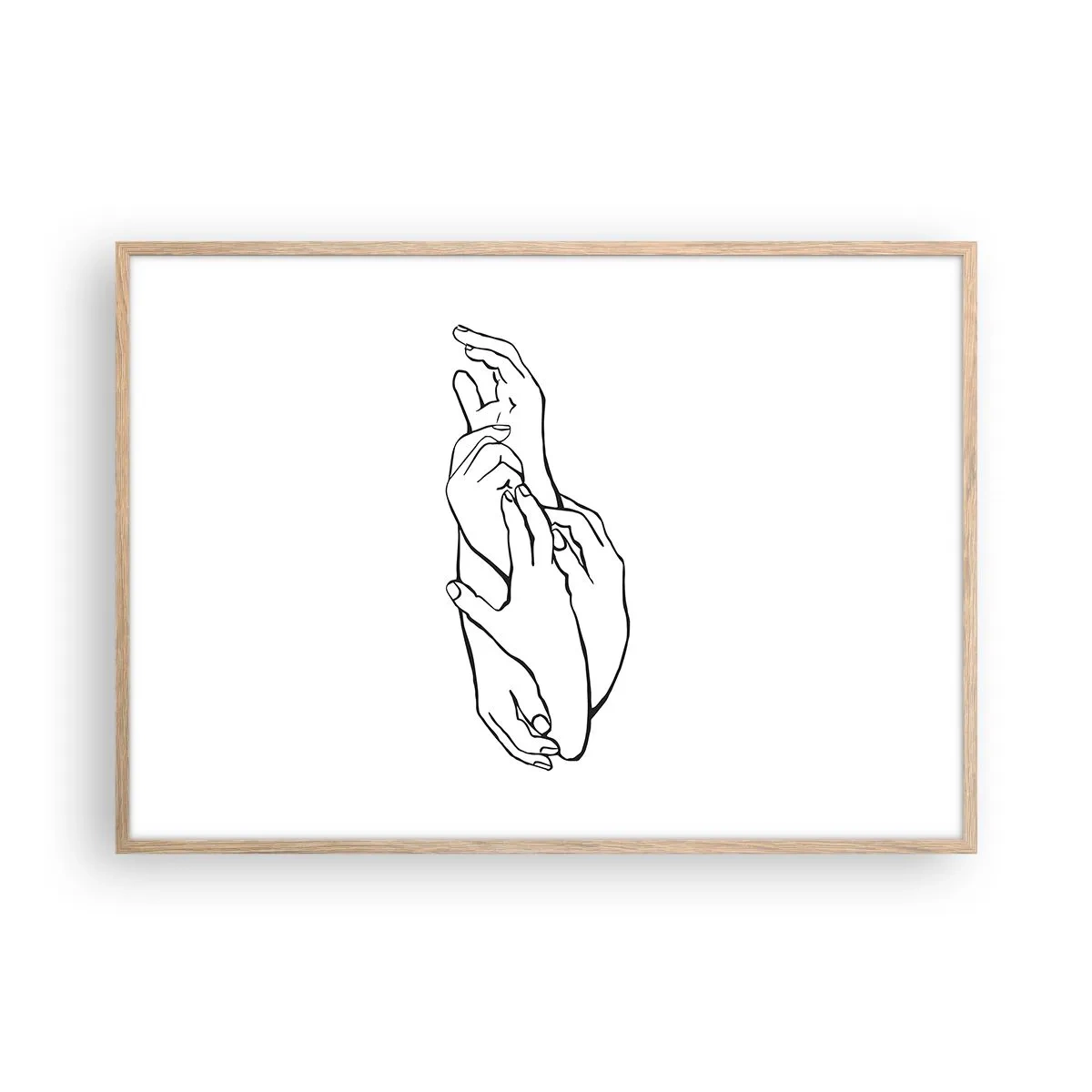 Poster in cornice rovere chiaro - Il tocco buono - 100x70 cm