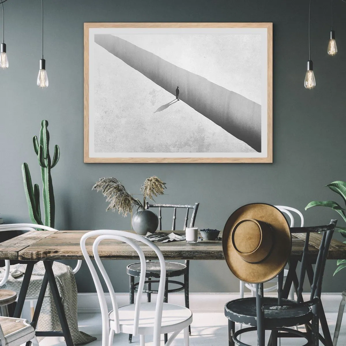 Poster in cornice rovere chiaro - Un obiettivo chiaro - 50x40 cm