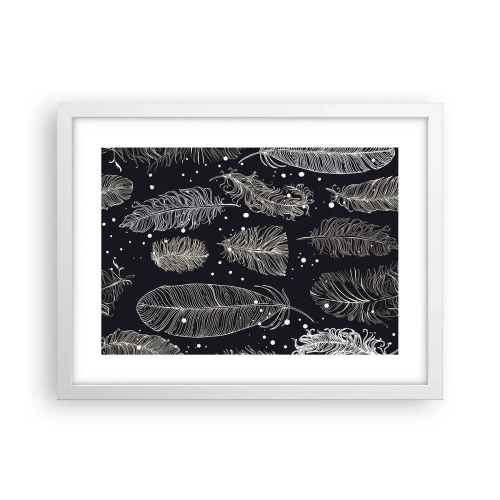 Poster in cornice bianca - Pizzo piumato - 40x30 cm