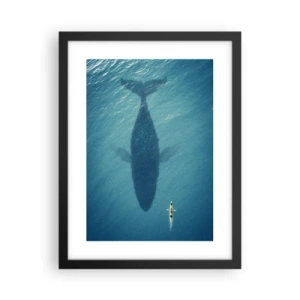 Poster in cornice nera - Incontro sull'oceano - 30x40 cm