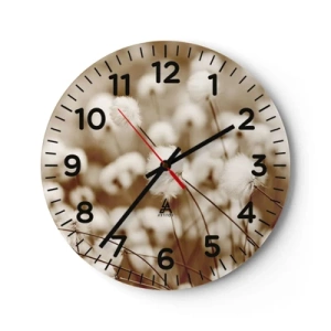 Orologio da parete - Orologio in Vetro - Campo di morbidezza - 40x40 cm