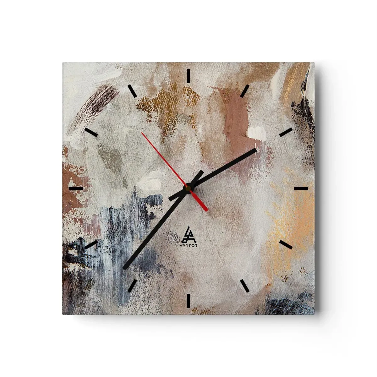 Orologio da parete - Orologio in Vetro - Astrazione annebbiata - 40x40 cm