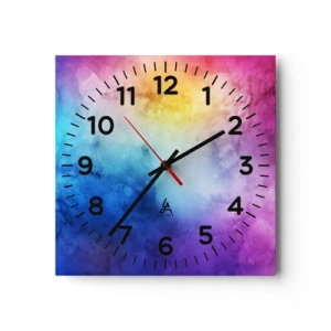 Orologio da parete - Orologio in Vetro - Quasi al settimo cielo - 30x30 cm