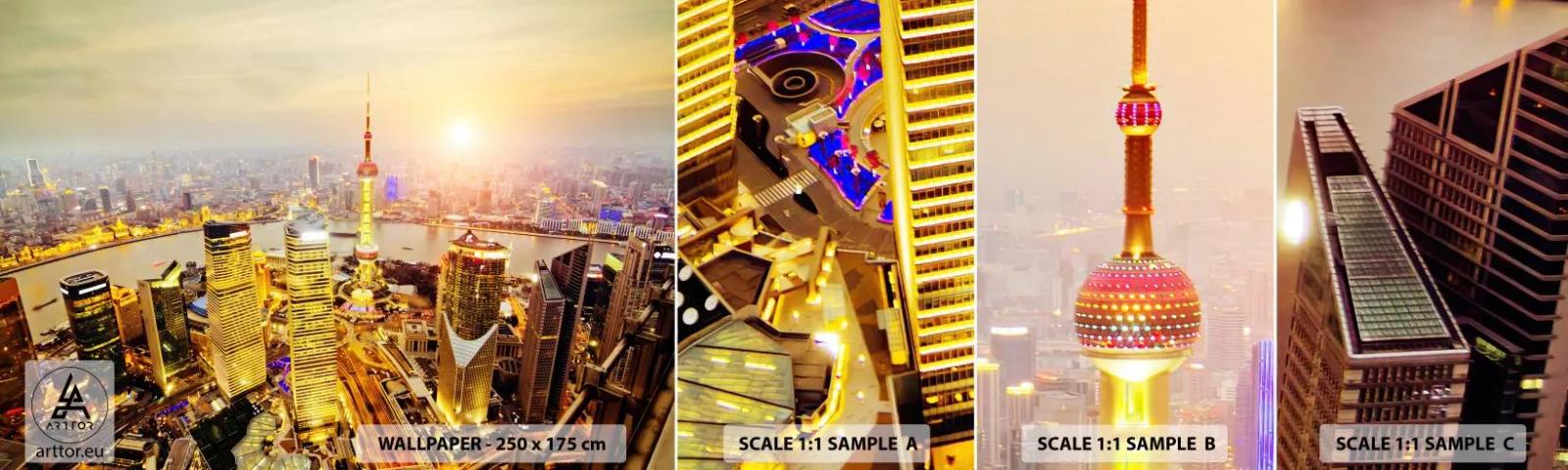 Campione Di Fotomurale Standard Eco - Sogno asiatico - Città, Paesaggio, Architettura - 100x30 cm