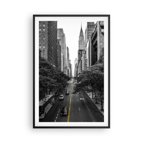 Poster in cornice nera - Alba a New York - 61x91 cm
