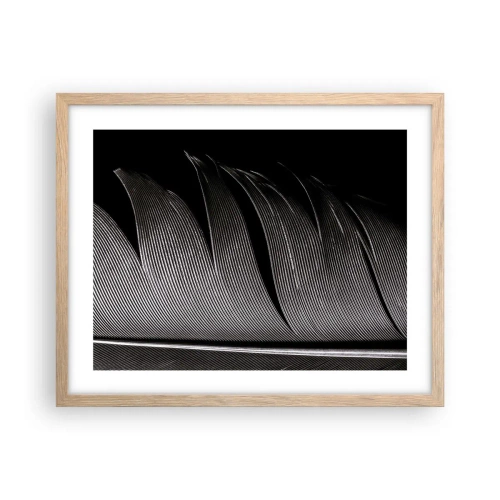 Poster in cornice rovere chiaro - Piuma: struttura meravigliosa - 50x40 cm
