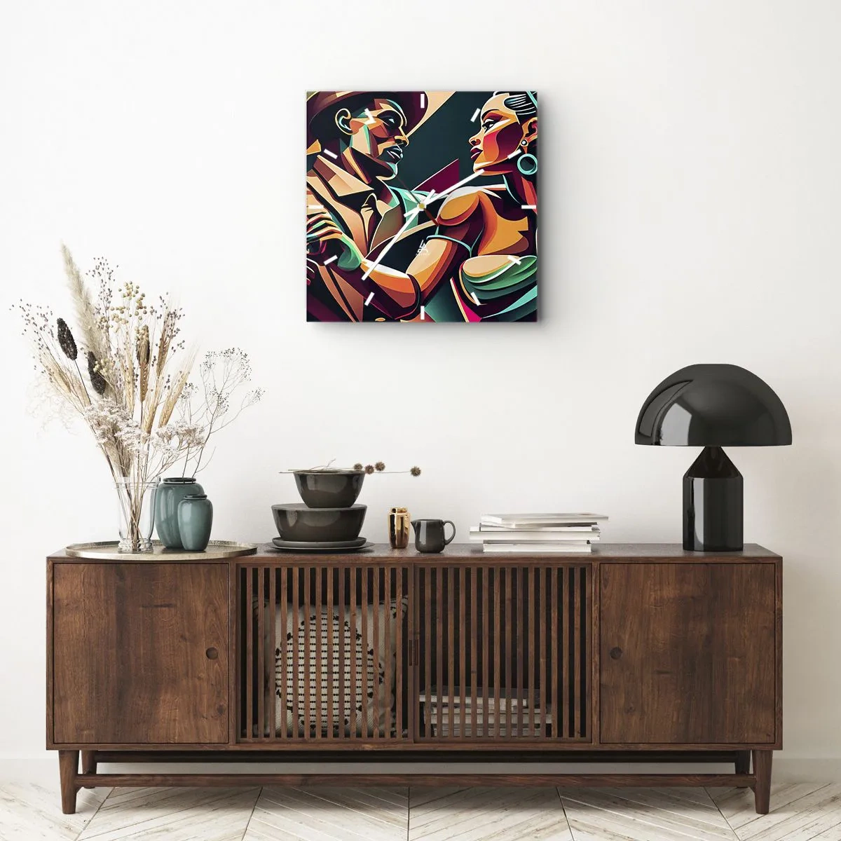 Orologio da parete - Orologio in Vetro - Al ritmo del cuore - 30x30 cm