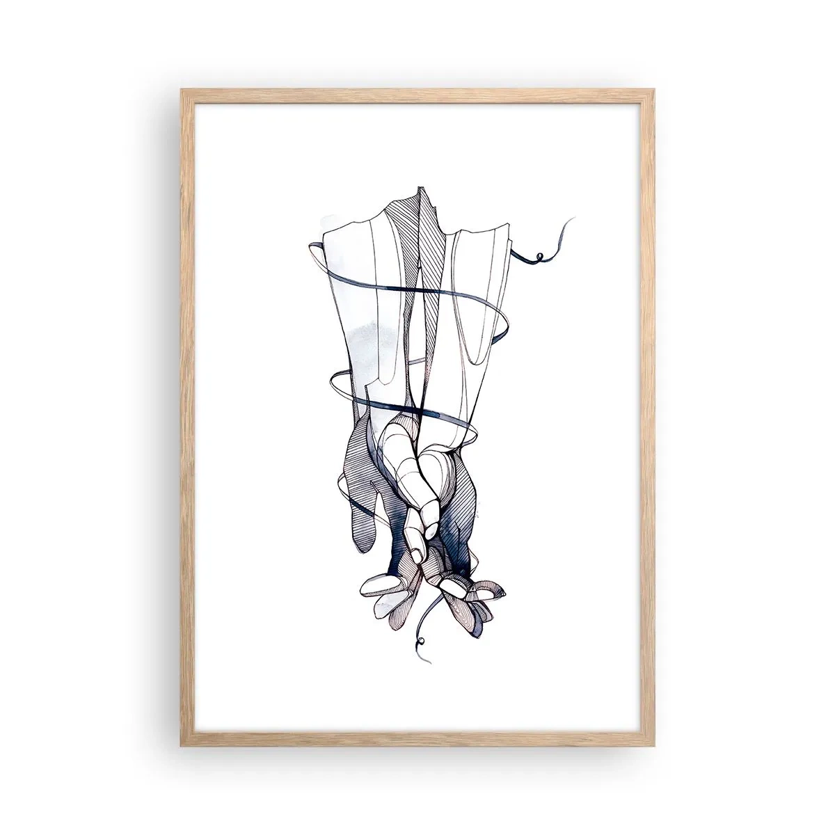 Poster in cornice rovere chiaro - Studio del tocco - 50x70 cm