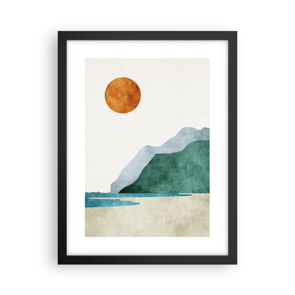 Poster in cornice nera - Paesaggio come si deve - 30x40 cm