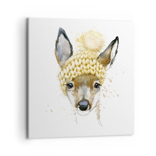 Quadro su tela - Stampe su Tela - L'inverno nel bosco innevato - 60x60 cm