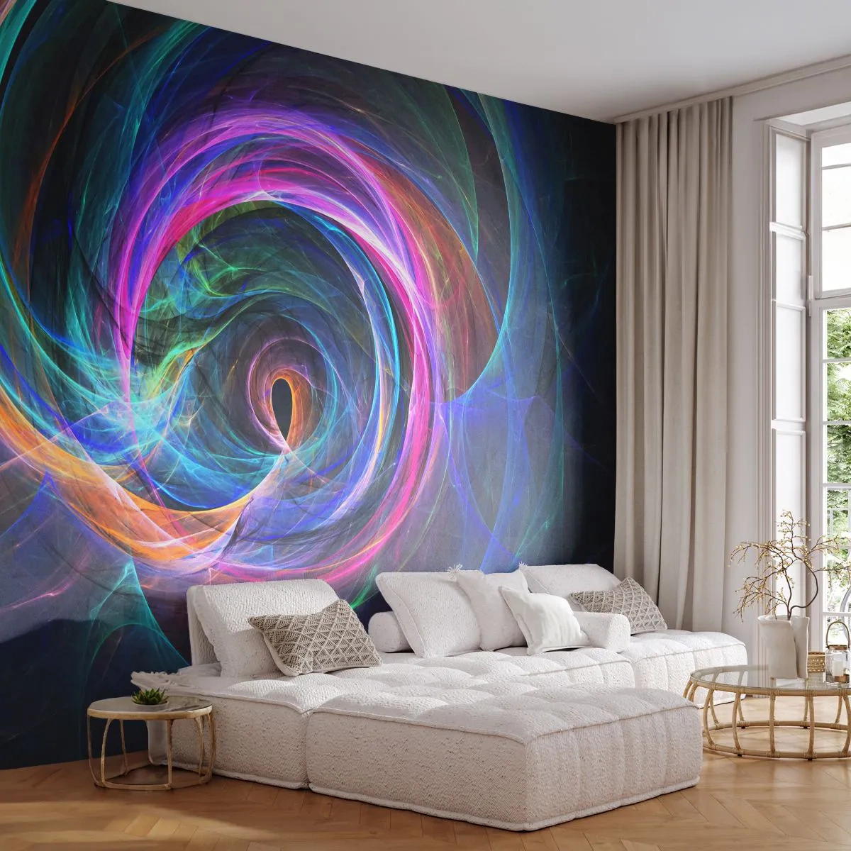 Fotomurali Premium Sand - Dove mi porti? - Astrazione, Pezzo, Vortice - 250x175 cm
