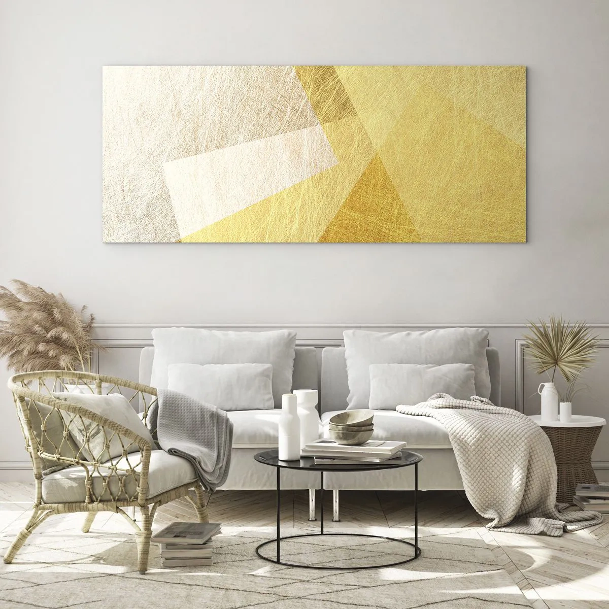 Quadro su vetro - La pace della geometria - 100x40 cm