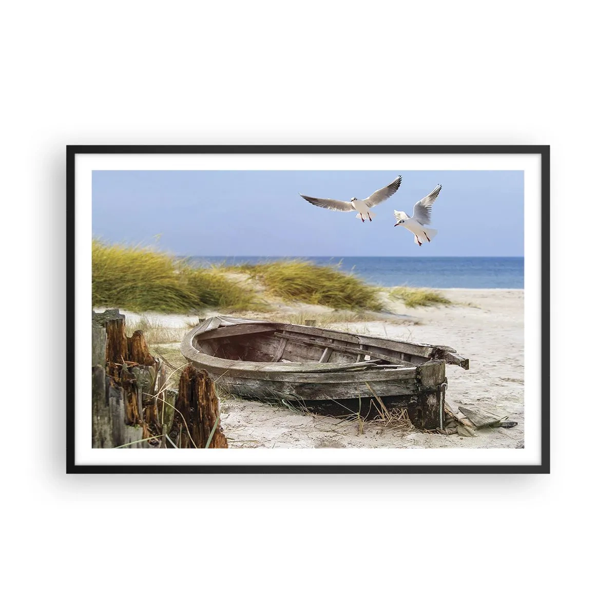 Poster in cornice nera - Bagnate dal vento - 91x61 cm
