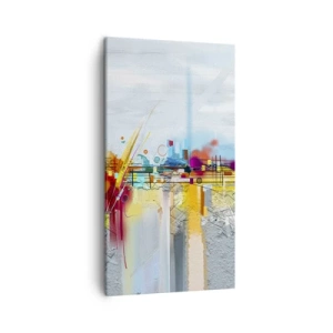 Quadro su tela - Stampe su Tela - Il ponte della gioia sul fiume della vita - 45x80 cm