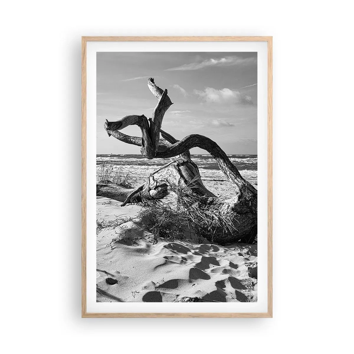 Poster in cornice rovere chiaro - Scolpito dal mare - 61x91 cm