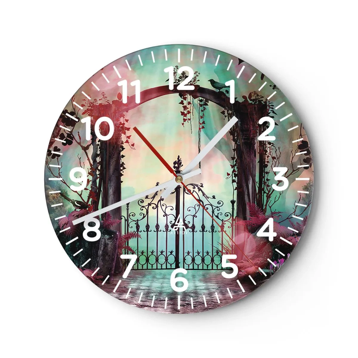 Orologio da parete - Orologio in Vetro - Il giardino dei misteri - 30x30 cm