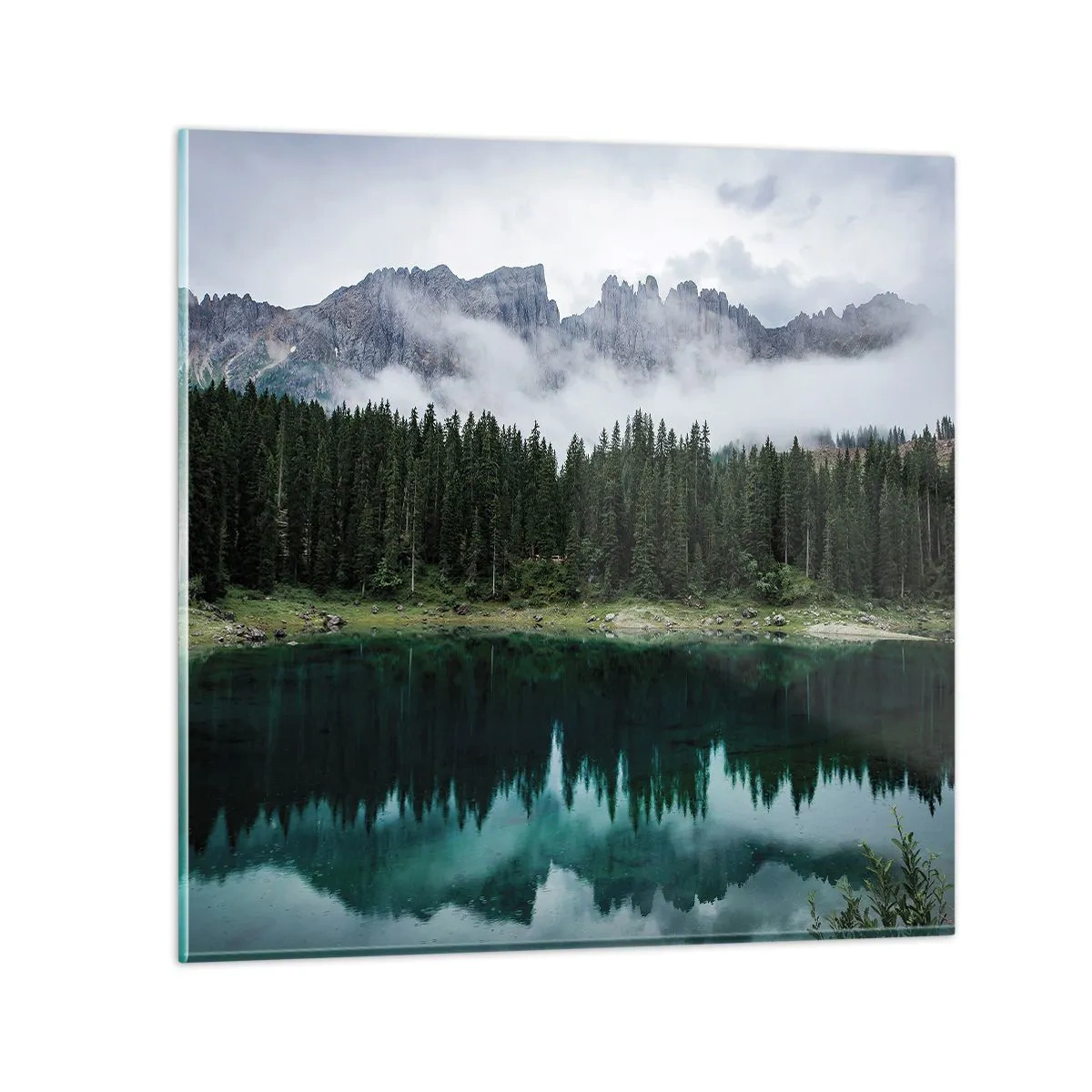 Quadro su vetro - Silenzio, non svegliamo l'acqua che dorme... - 50x50 cm