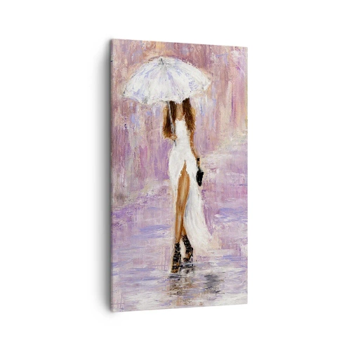 Quadro su tela - Stampe su Tela - Nella pioggia lilla - 45x80 cm