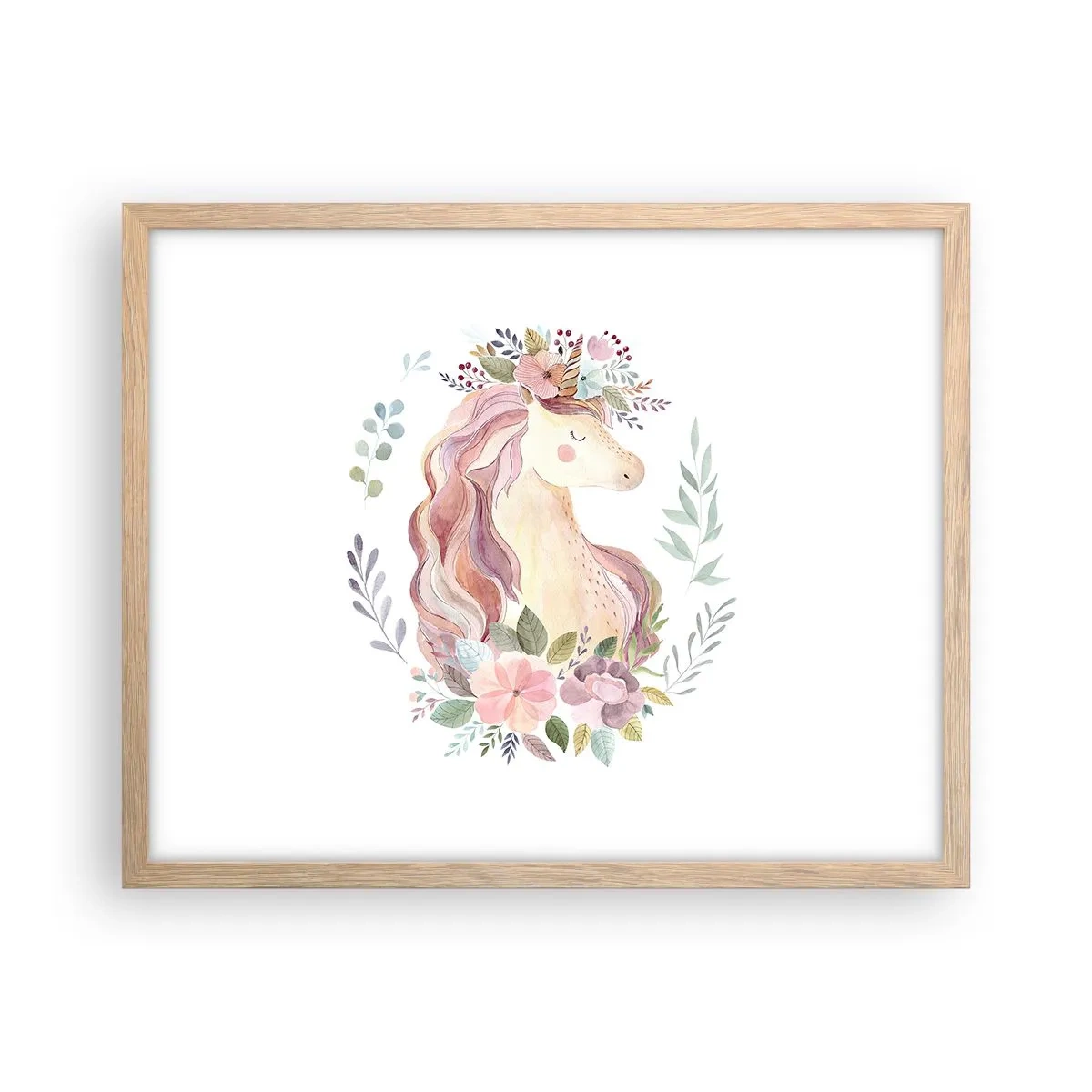 Poster in cornice rovere chiaro - Invito nel mondo delle favole - 50x40 cm