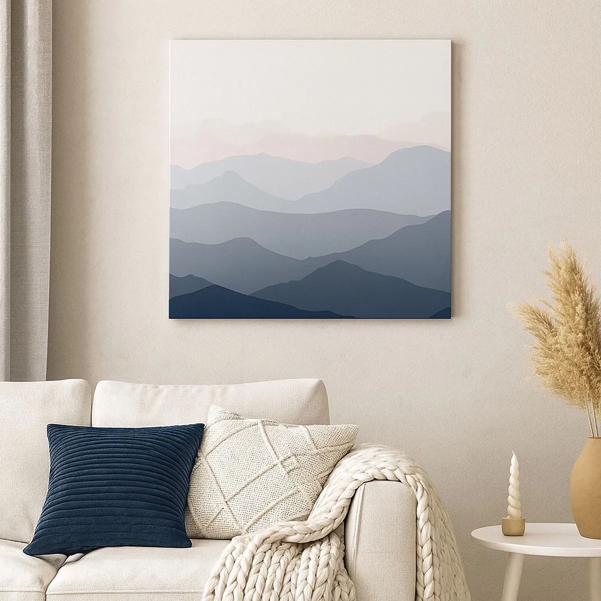 Quadro su tela - Stampe su Tela - Le onde dei monti - 30x30 cm