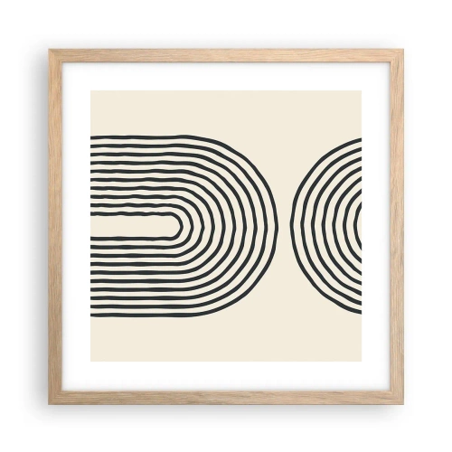 Poster in cornice rovere chiaro - Tra un attimo... - 40x40 cm