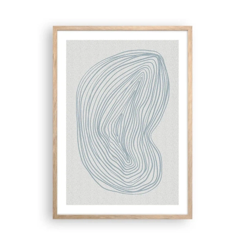 Poster in cornice rovere chiaro - Il sorriso di una goccia - 50x70 cm