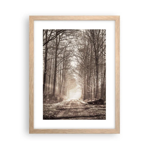 Poster in cornice rovere chiaro - La cattedrale del bosco - 30x40 cm
