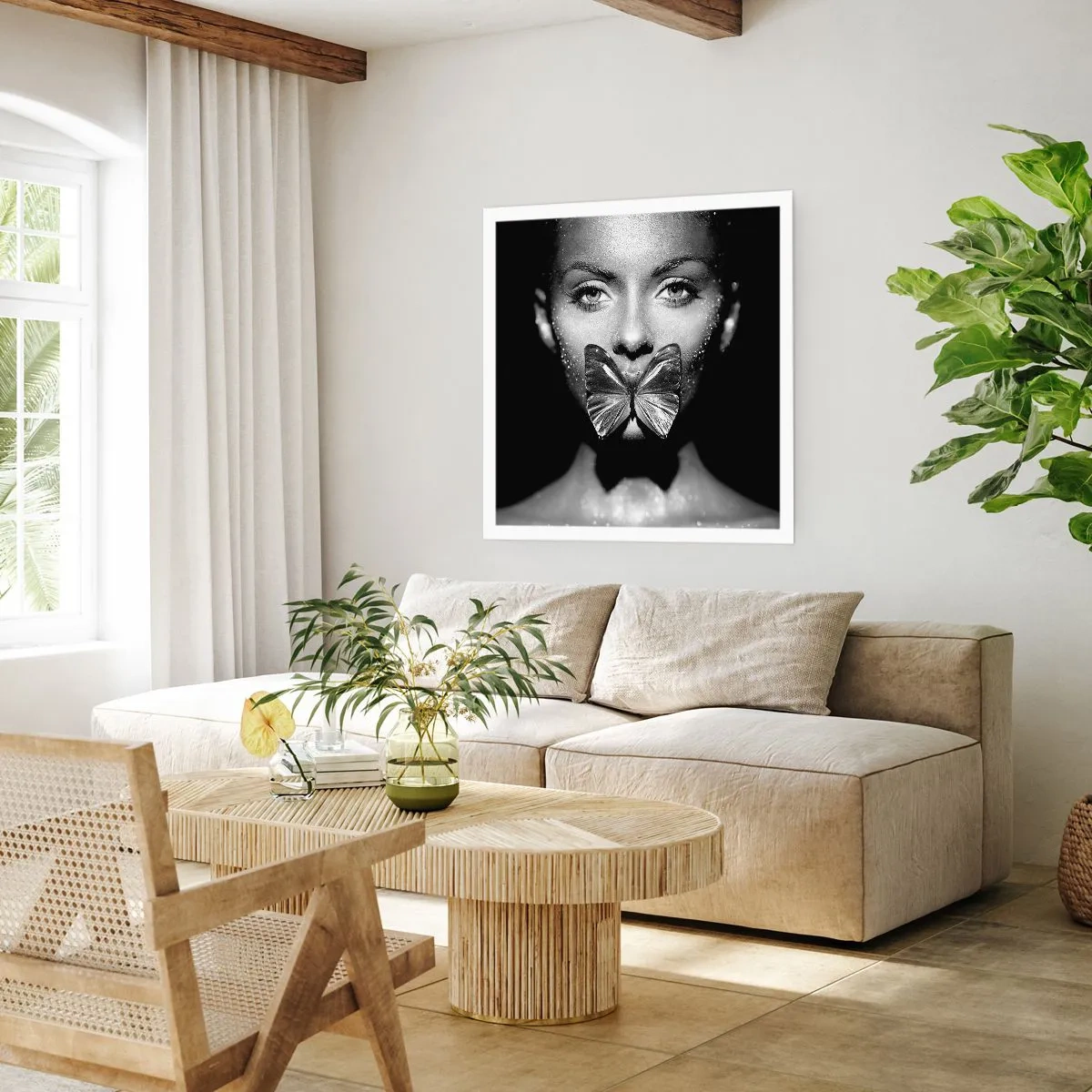 Poster - Il bacio delle farfalle - 60x60 cm