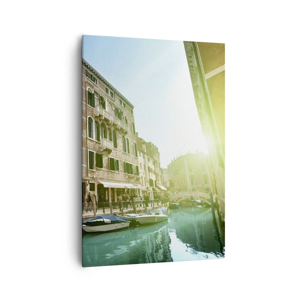 Quadro su tela - Stampe su Tela - Ponte e canale di Venezia con architettura storica - 70x100cm - Venezia, Amore Mio - Decorazione murale moderna per soggiorno e camera da letto ARTTOR