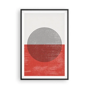 Poster in cornice nera - Dritto al centro - 61x91 cm
