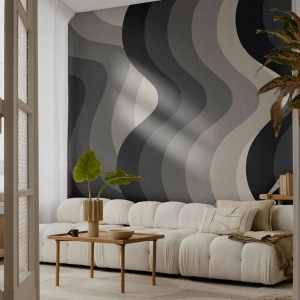 Fotomurali Premium Canvas - Un'onda dopo l'altra - Linee, Onde, Astrazione - 250x175 cm