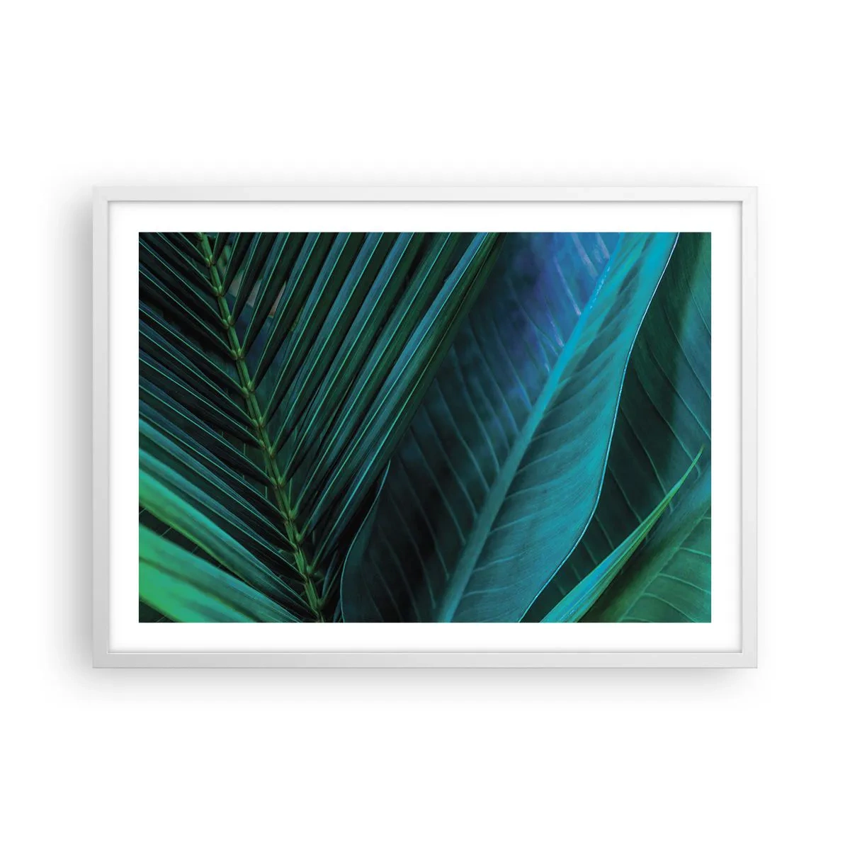 Poster in cornice bianca - Anatomia del verde - 70x50 cm