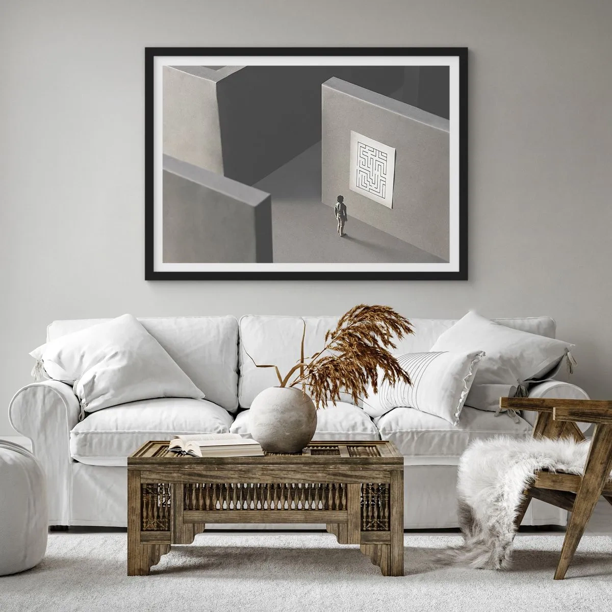 Poster in cornice nera - Ma dove mi trovo? - 40x30 cm