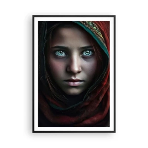 Poster in cornice nera - Principessa d'oriente - 70x100 cm