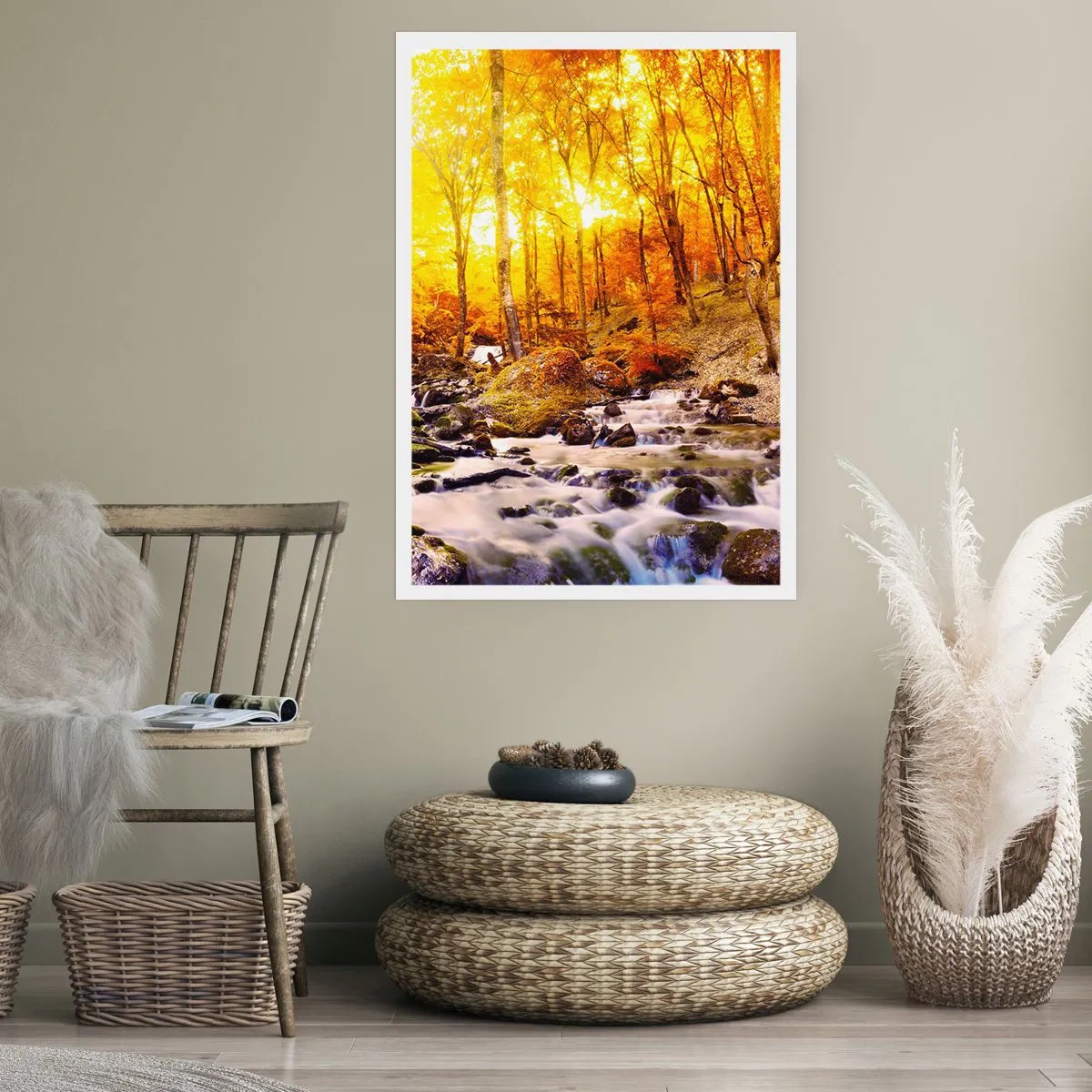 Poster - Pietre incorniciate in oro e platino - 61x91 cm