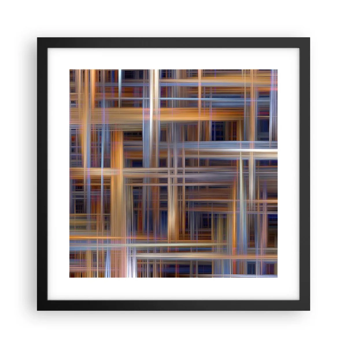 Poster in cornice nera - Tessute con la luce - 40x40 cm
