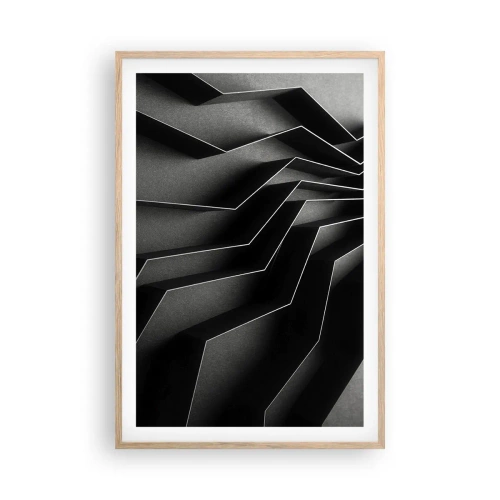 Poster in cornice rovere chiaro - Ordine tridimensionale - 61x91 cm