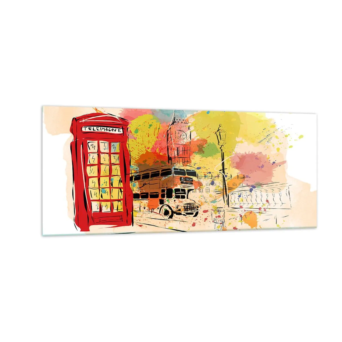 Quadro su vetro - La città della varietà - 100x40 cm