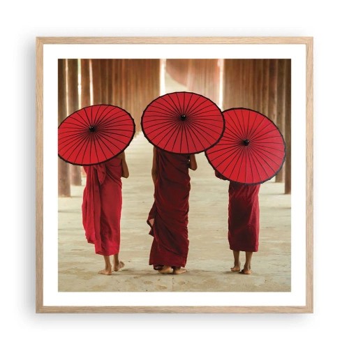 Poster in cornice rovere chiaro - In cammino verso la Terra Pura - 60x60 cm