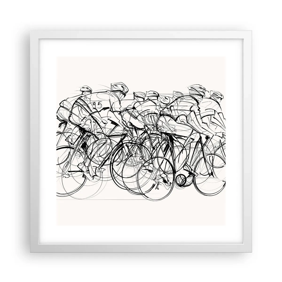 Poster in cornice bianca - Insieme - 40x40 cm