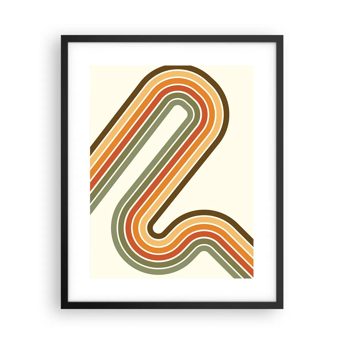 Poster in cornice nera - Zig zag fino alla meta - 40x50 cm