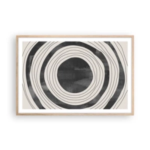 Poster in cornice rovere chiaro - Proprio al centro - 91x61 cm